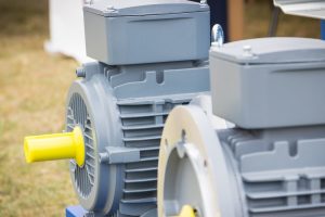 Detail of electric engine. Part of electrical machinery. Technology Detail of electric engine. Part of electrical machinery. Technology concept